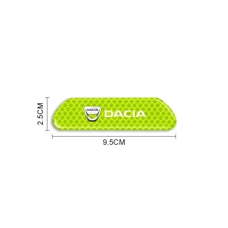 4pcs Car Door Reflective Strips security Warning Stickers For Dacia Duster Logan Sandero 2 Mcv 2 Sandero MK Cilo Stepway Dokker