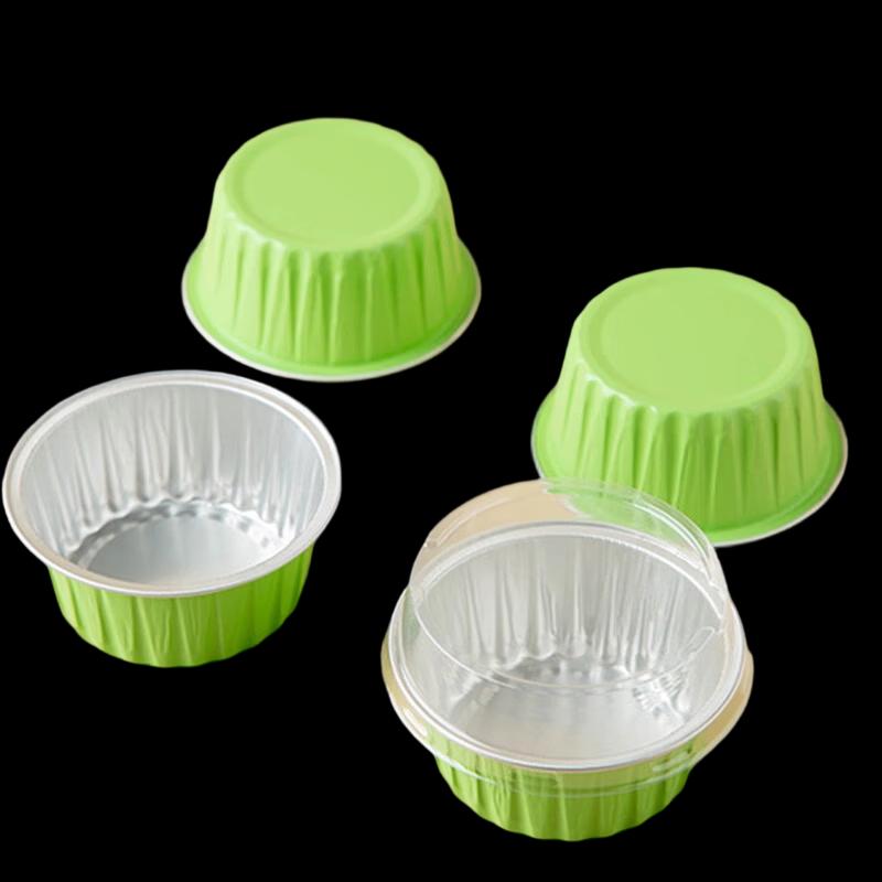 Disposable Round Aluminum Foil Cake Cups with Lids