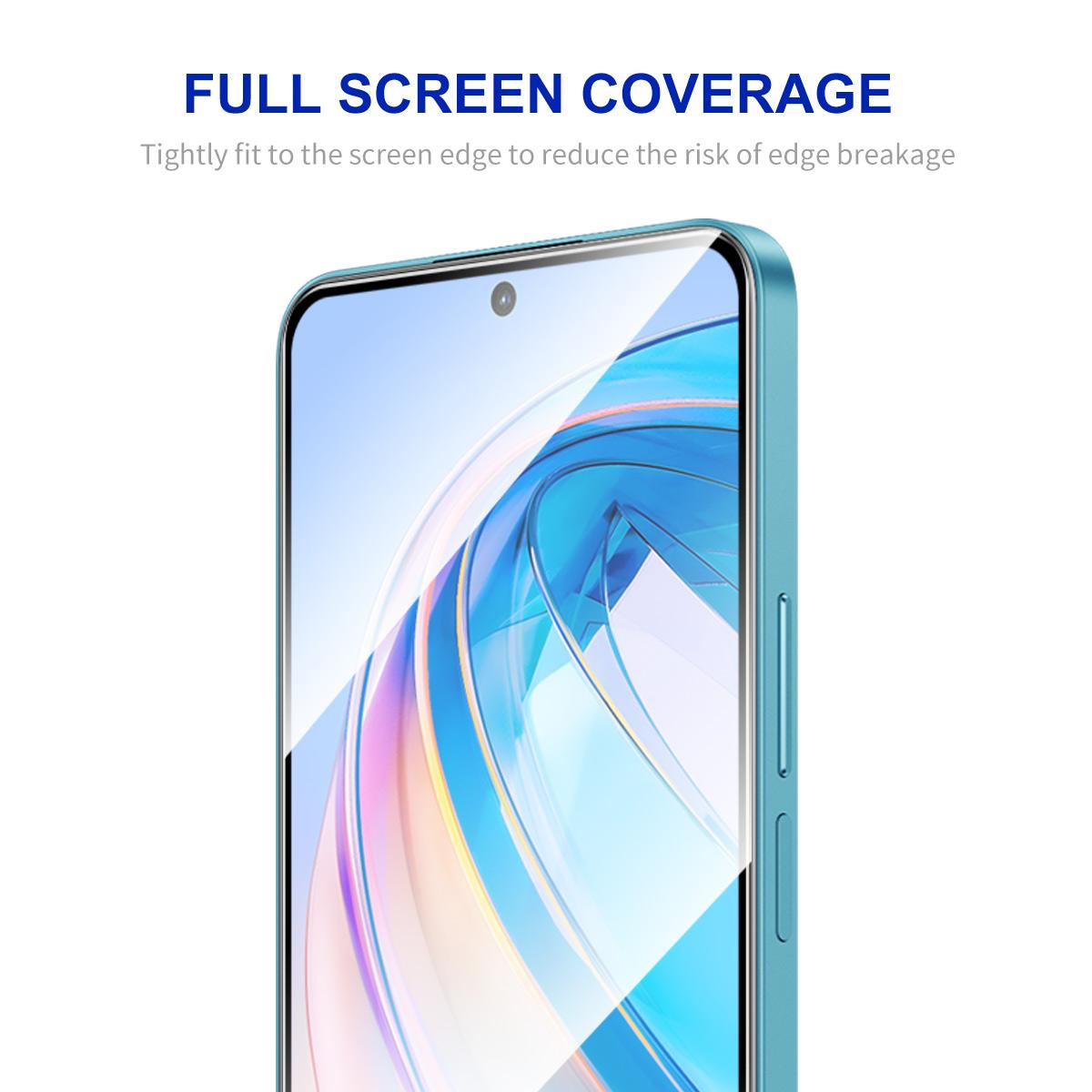 

ENKAY HAT PRINCE 2Pcs for Honor X8a 4G Full Glue Full Screen Protector 0.26mm 9H 2.5D High Aluminium-silicon Glass Silk Printing Film Type A