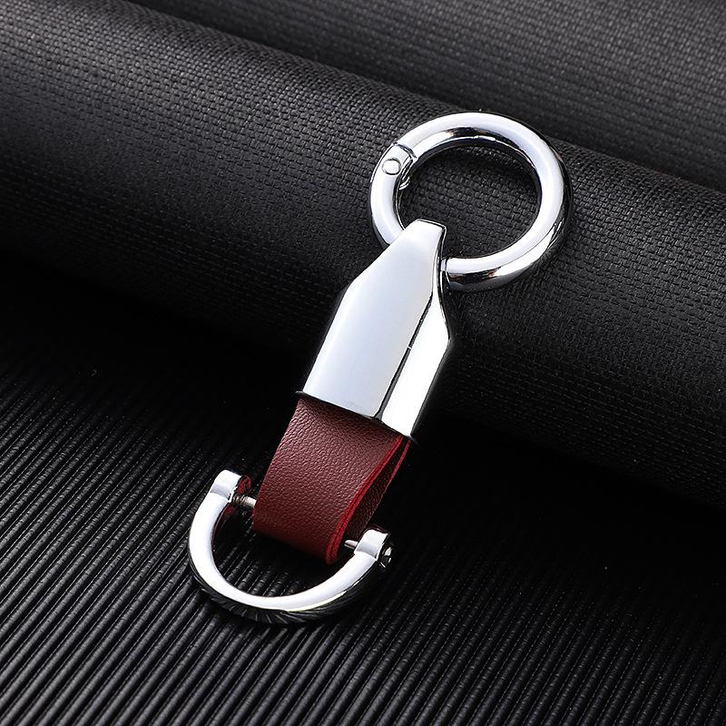 Simple Alloy Car Keychain Pendant for Men & Women – Anti-Loss Lanyard for Keys