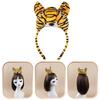 Animal Tigre Costume Accessories Halloween Cosplay Costume Tigre Ears Headband Bowtie Face Stickers Tigre Tail Tutu