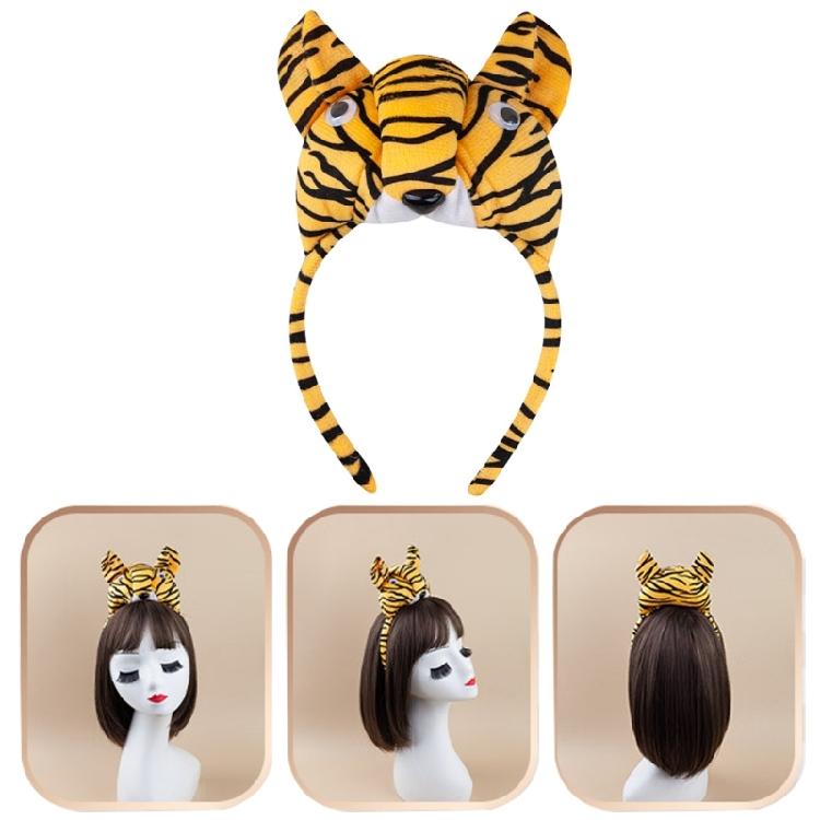 Animal Tigre Costume Accessories Halloween Cosplay Costume Tigre Ears Headband Bowtie Face Stickers Tigre Tail Tutu