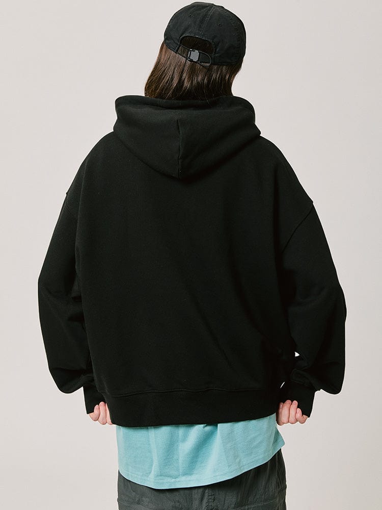 BT21 RJ BASIC Hoodie Zip-Up 2024 F/W (Black)