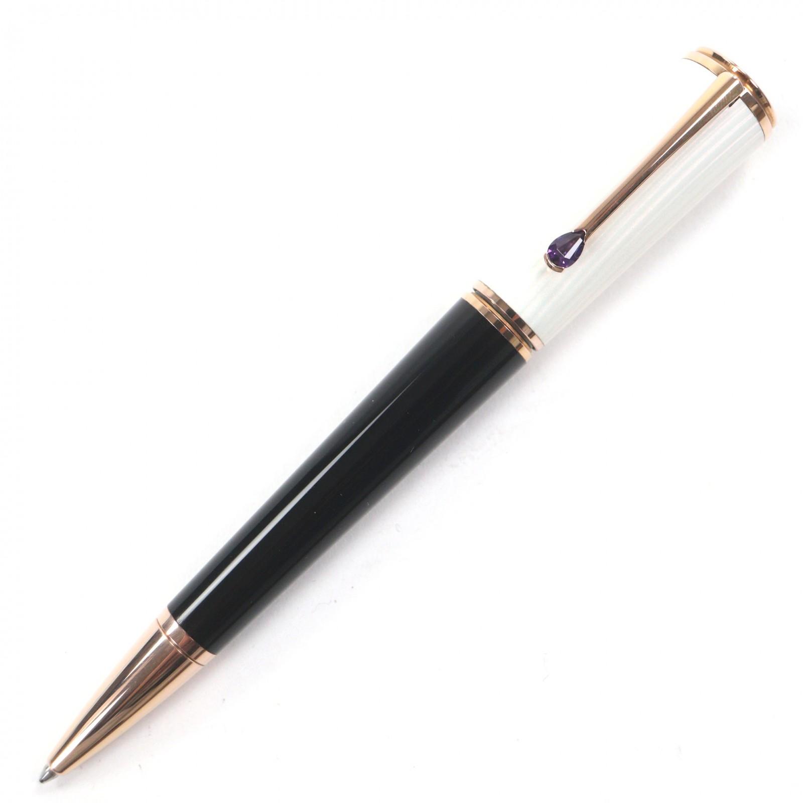 

Excellent MONTBLANC Ballpoint pen Ingrid Bergman La Donna black amethyst mens Used