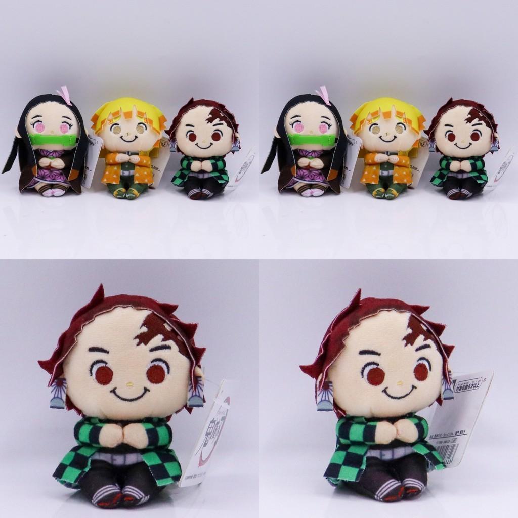 Entzückende 4-Zoll Demon Slayer Tanjiro Zenitsu Nezuko Plüschpuppe mit weicher PP-Baumwolle
