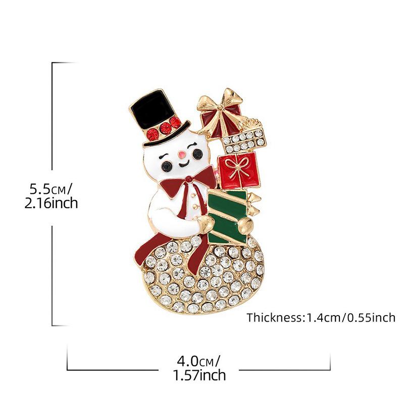 Christmas Themed Brooch Sparkly Rhinestone Cute Designs For Holiday Wear Christmas Party Gifts Fashion Jewelry