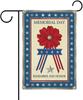 Memorial Day Stars And Stripes Ribbon Poppy Garden Ag Double Sided 12 X 18 Inch Yard Ag, Small Ags for Outside Decorat AAS