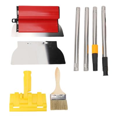 Skimming Blade Set Stainless Steel Drywall Smoothing Spatula with Extension Handles for Ceiling