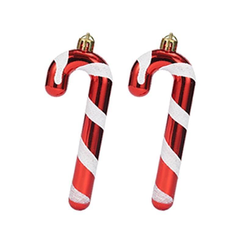 2/4Pcs Cartoon Red Plastic Christmas Ornaments, Xmas Tree Hanging Pendants, Holiday Decorations for Home, Bar, Shop, Wedding & Party