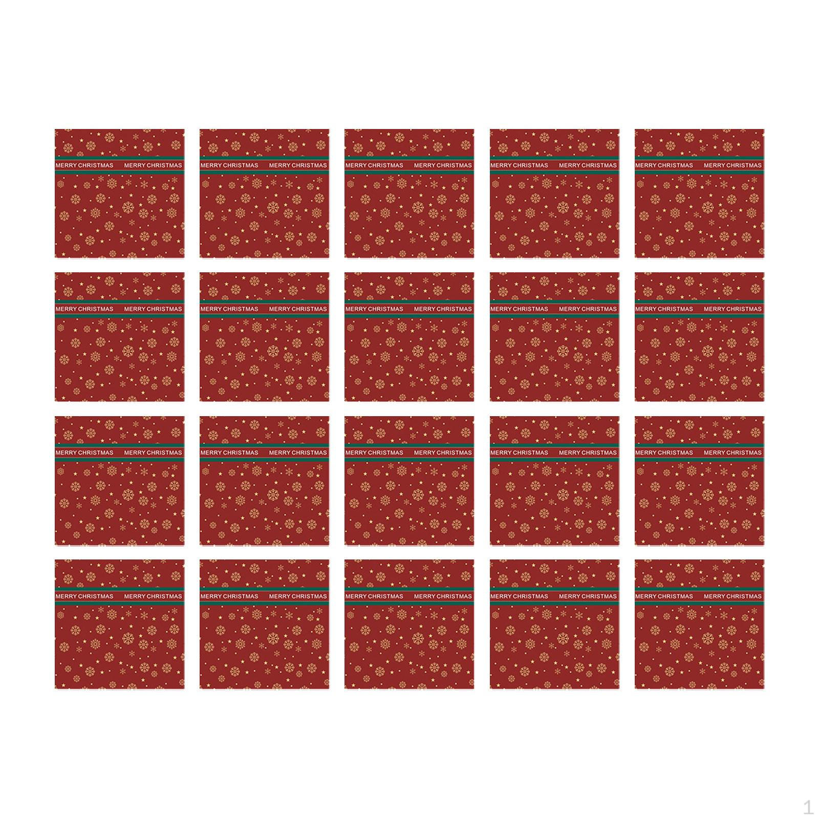 

20 штук рождественской упаковочной бумаги подарочные принадлежности традиционный цветок для Snowflake Red