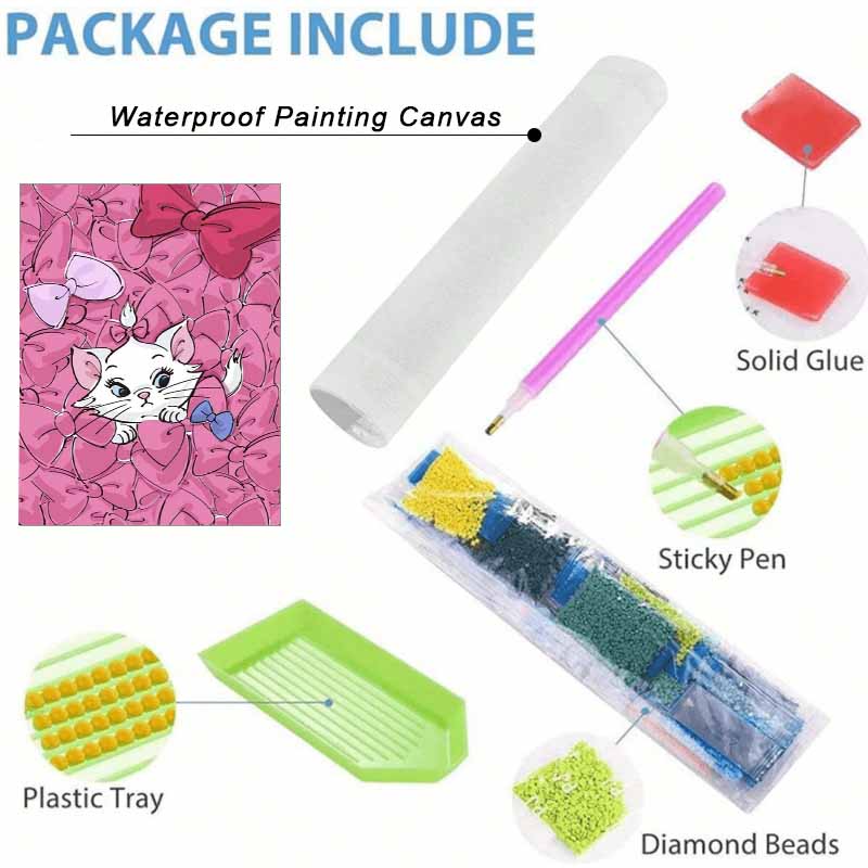 Disney Diamond Painting 5D DIY Marie Cat Diamond Painting Art Diamond Painting Kit Adult/Beginner Gift Idea Home Decor