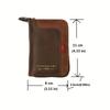 1pc Faux Leather Wallet, Compact Zippered Card Holder with Multiple Slots for Credit, Debit, Bank Cards, and Business Cards