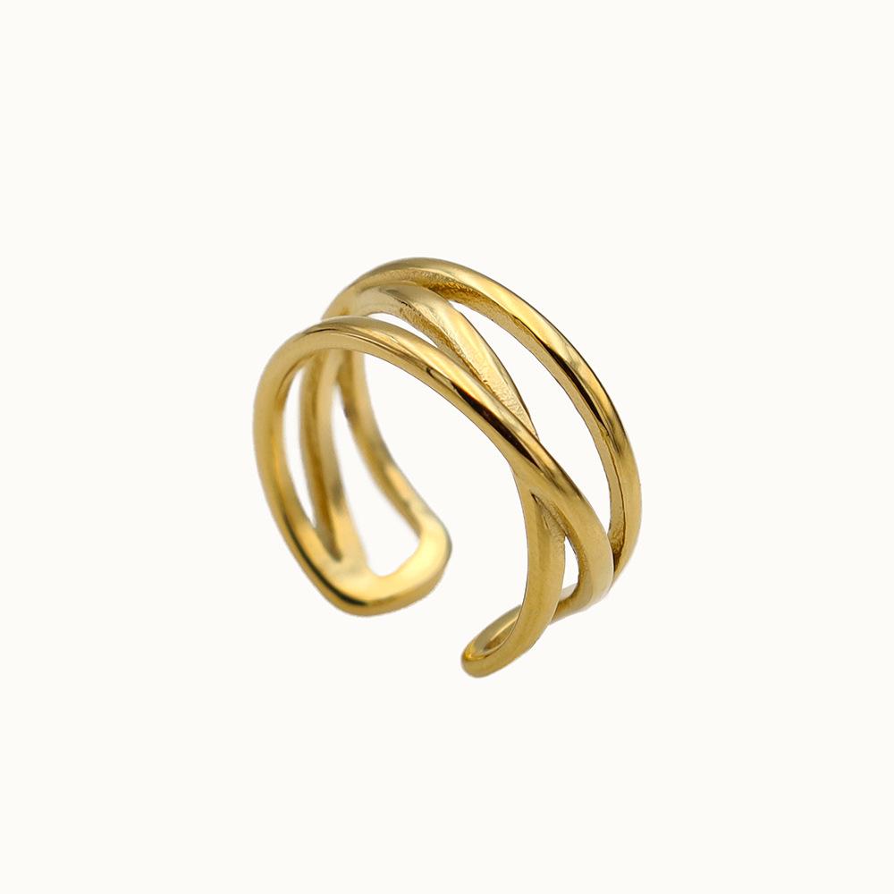 

Women s Titanium French Cross Adjustable Ring - Retro & Luxurious Design Size 7