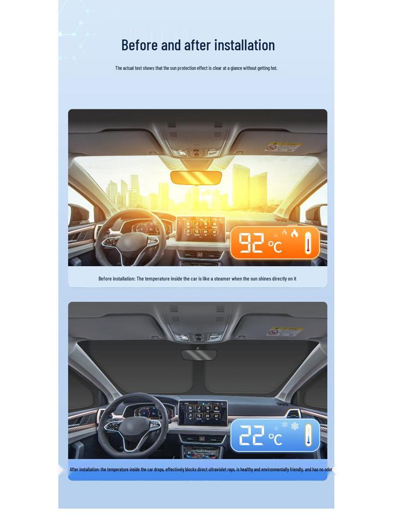 Geely Galaxy E5 Sonnenschutz Sichtschutzvorhang für Frontscheibe (Passend für L7/L6/Xingyue/Xingrui/E8)