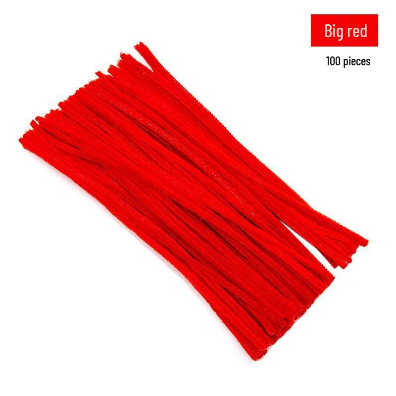 Encrypted Pipe Cleaners: Dense, Thickened 8mm White Strips with Mixed Colors for Handmade DIY Bouquets