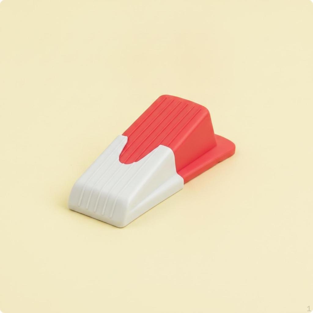 Rubber Door Stopper NonSlip Wedge Stop Ribbed Doorstop for Home, Office White