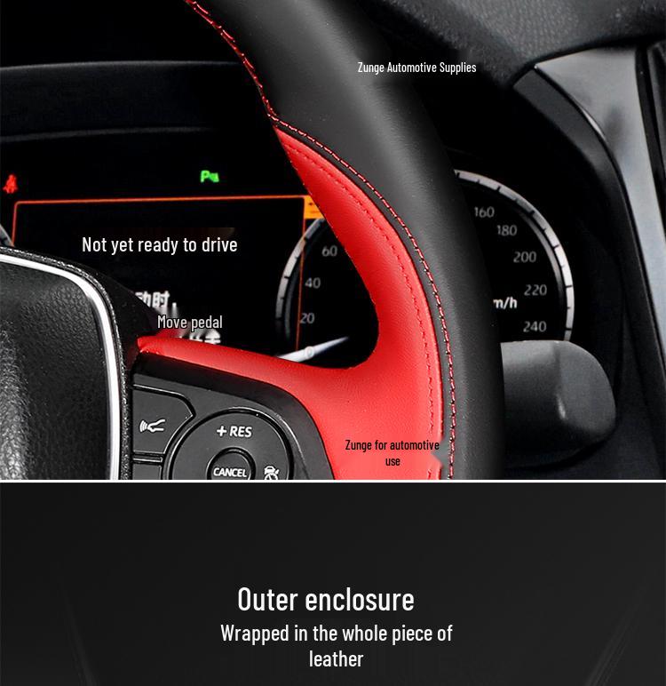 Custom Hand-Stitched Steering Wheel Cover for Toyota Camry, Corolla, RAV4, and Wildlander