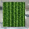 1 Oversized Green Leaf Shower Curtain, 180x180cm, Bathroom Partition Curtain, Machine Washable Bathroom Decor, Window Privacy