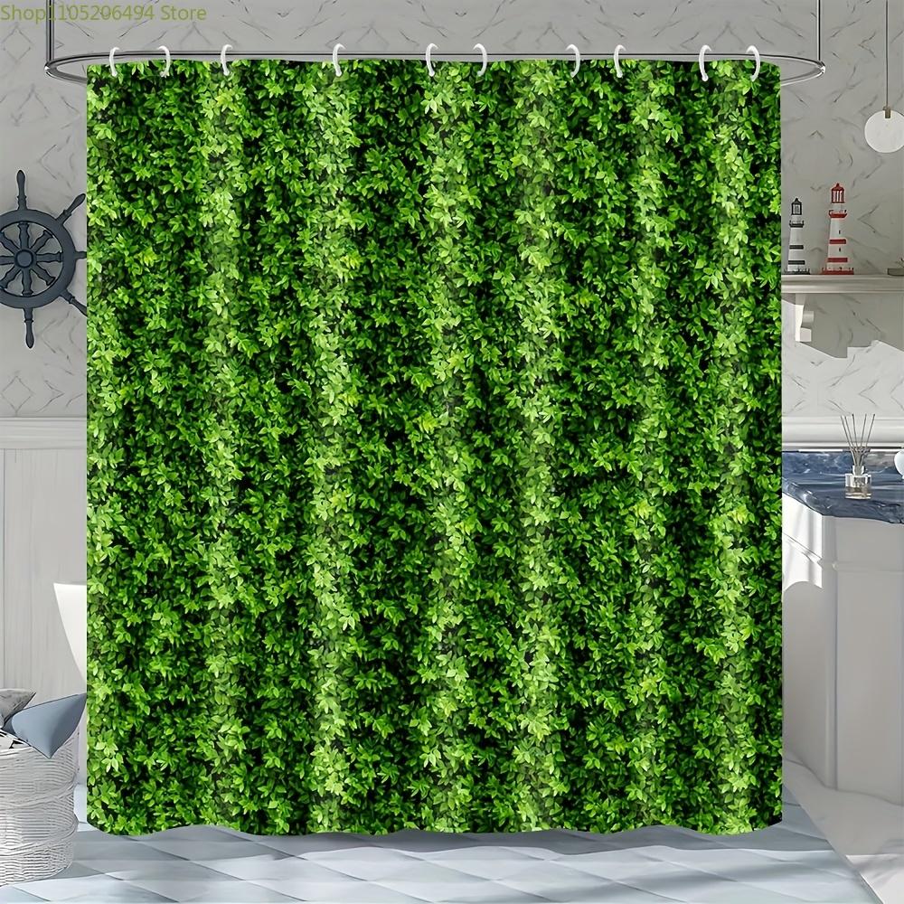 Textile Article Green 1 Oversized Leaf Shower Curtain, 180X180cm, Bathroom Partition Curtain, Machine Washable Bathroom Decor, Window Privacy