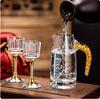 BR12ML Gold Leaf Wine Glass Luxurious Drinkware Crystal Golden Foil Shot Glass Whiskey Flagon Thick Bottom Spirits CupsEY