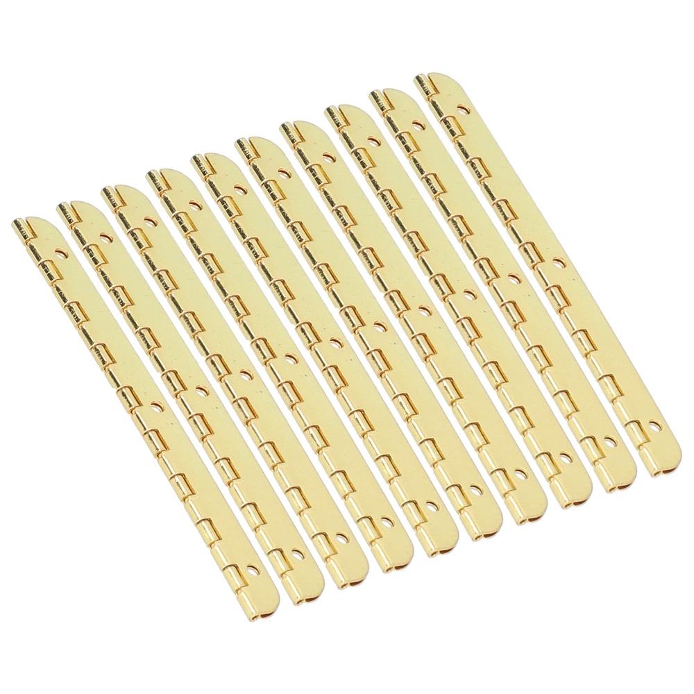 10pcs Furniture Hinges 100mm Hinge 90 Degree Gold Wooden Box Hinge Long Strip Friction Hinge Wooden Box
