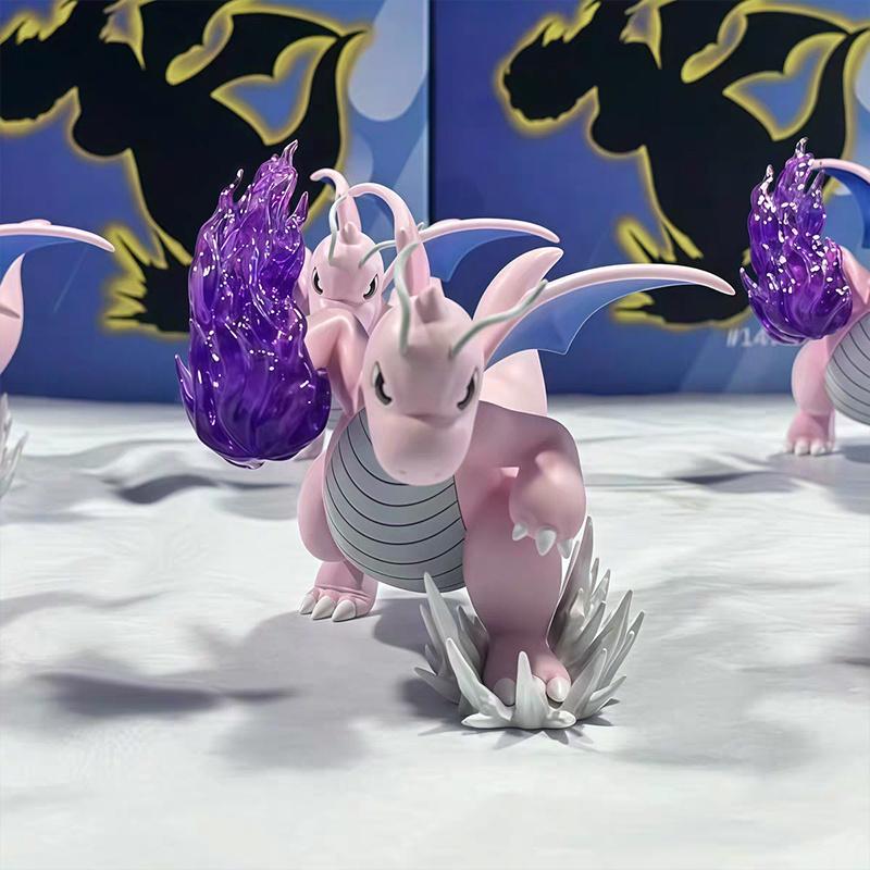 Dragonite Flammehand Modell docka Statyett Pokemon Husdjursälva Anime Figur Fyra Färger Prydnad till y barn Garagepaket Julklapp