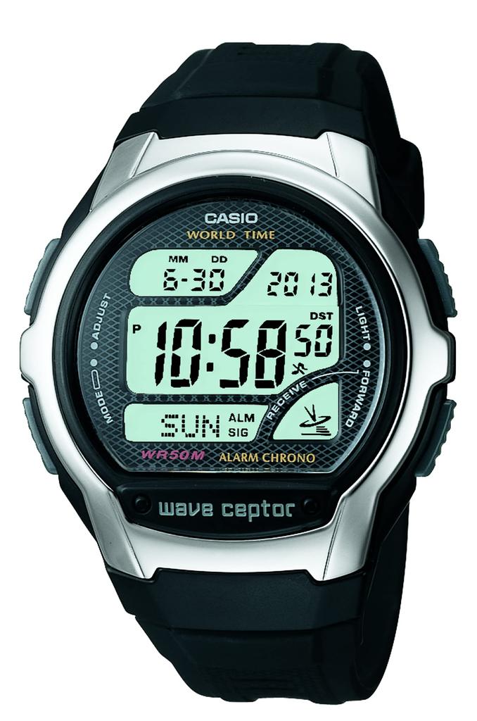 Casio Zegarek cyfrowy WAVE CEPTOR sterowany radiowo WV58A-1AV Męski (czarny)