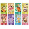 8Piece Cartoon Animals Face Stickers Set For Gadgets Decoration Waterproof Vinyls Long Adhesive
