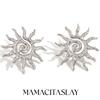 MamacitaSlay Sun Flower Stud Earrings18K Gold Plated Stainless Steel Waterproof Jewelry 2026 New Trendy Party Women's Charm Gift