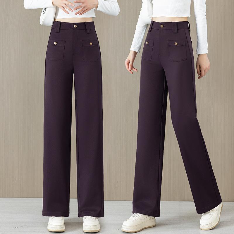Fashion Loose and Thin Narrow Version Versatile Casual Wide-leg Pants Women's 1116 Summer Thin High-waisted Straight-leg Pants