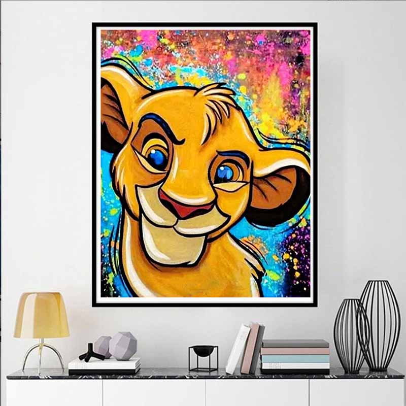 Disney Diamond Painting 5D The Lion King Simba Cartoon Movie Cross Stitch Embroidery Craft Gift Home Decor