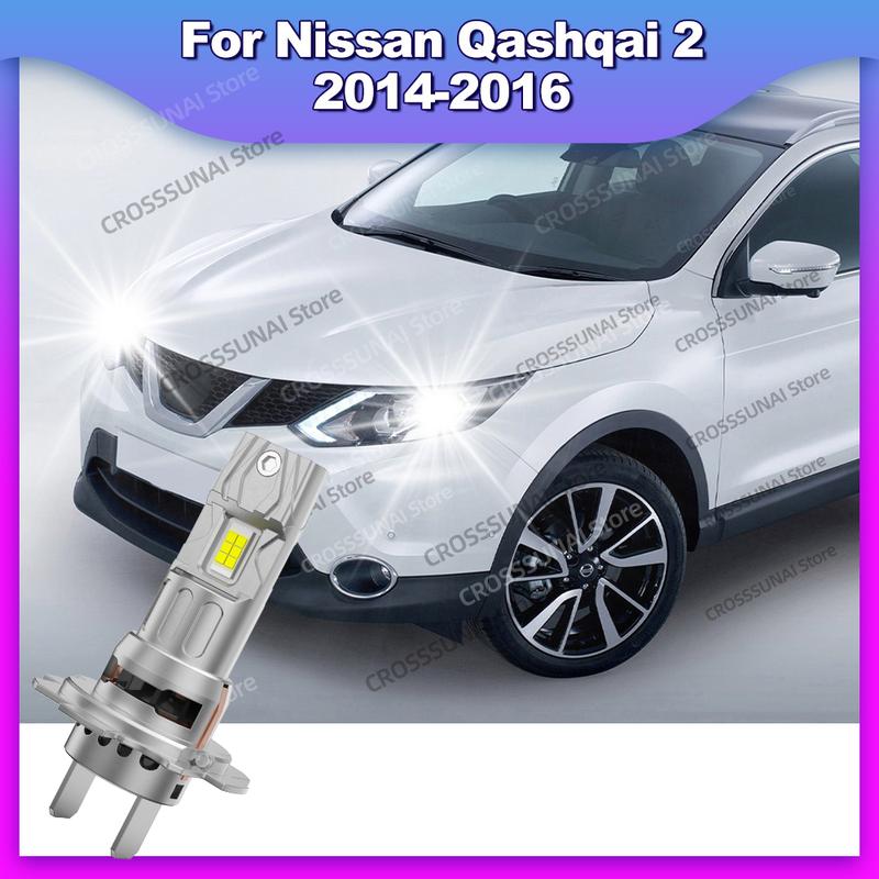 

2/4 шт. світлодіодні лампи дальнього/ближнього світла для Nissan Qashqai 2 2014 2015 2016 High Beam(2Pcs)