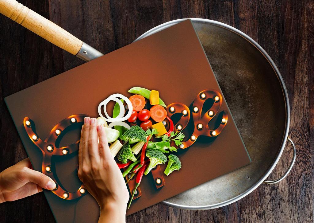 Glass Board Cutting Board 52X40 Coffee