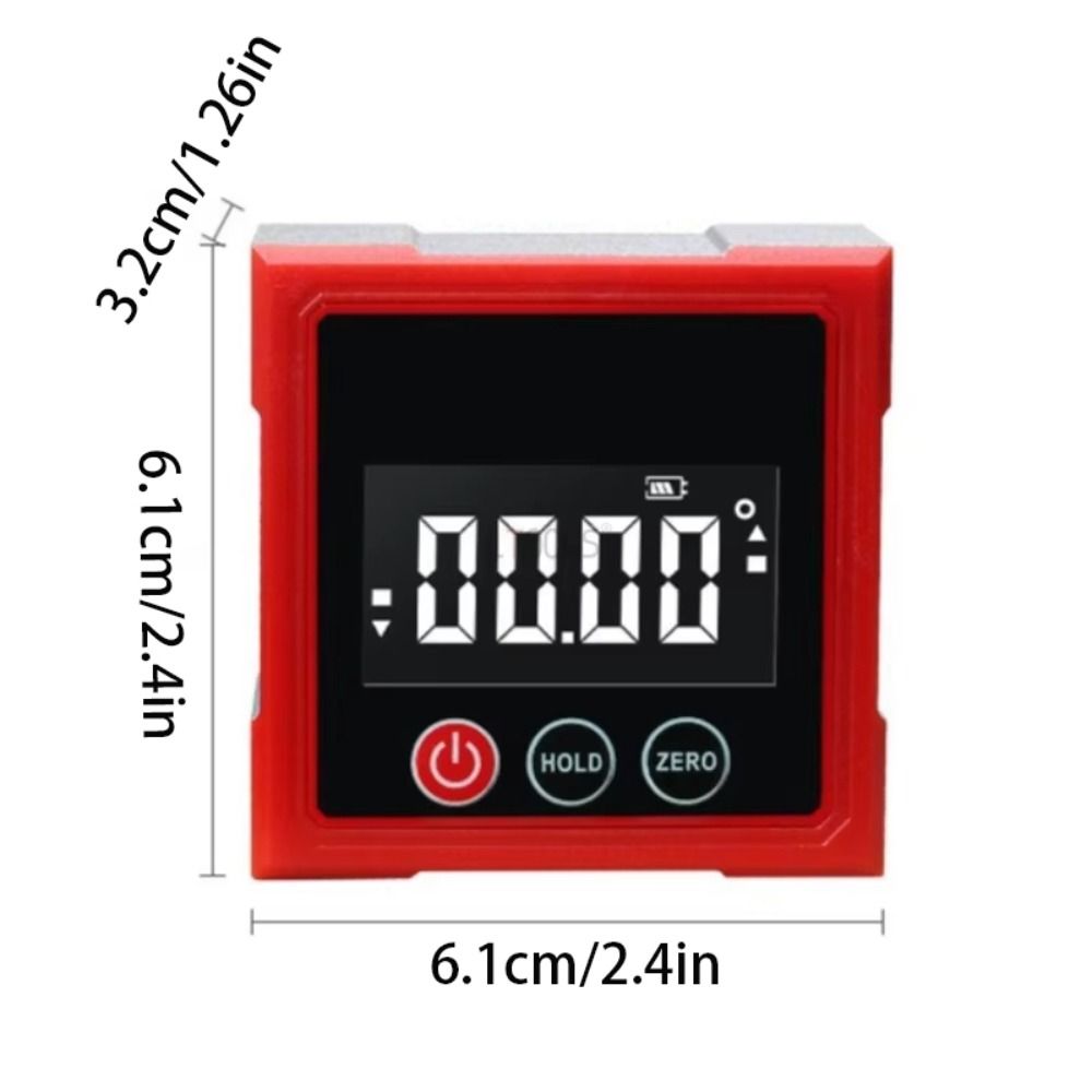 Four Sided Angle Gauge Digital Display Magnetic Tilt Angle Box Woodworking Electronic Angle Dipmeter Gradient Measuring Supplies