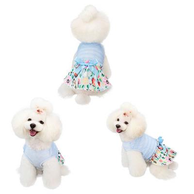 Dog Skirt Printed Style Summer Pet Skirt Lace Fashion Bow