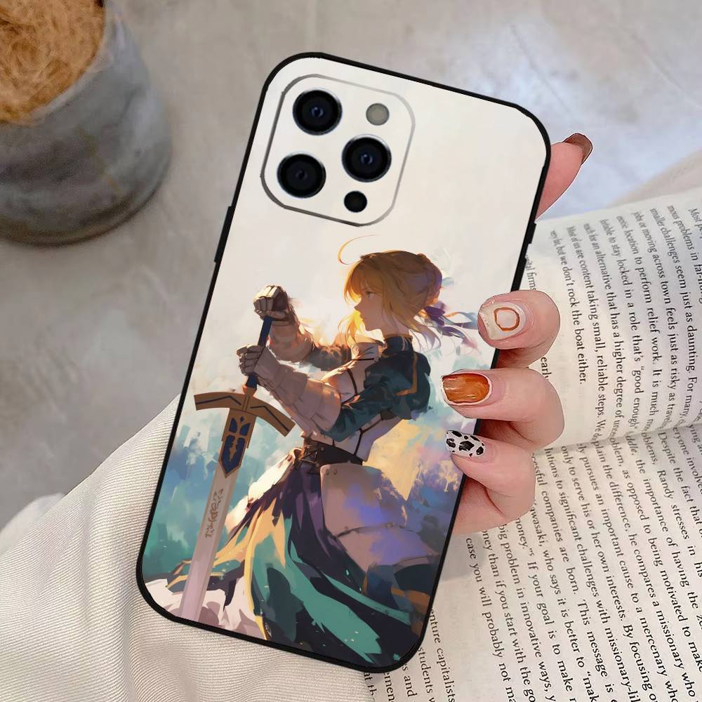 

Чехол для телефона Fate saber Силиконовый Мягкий Для IPhone 17 16 15 14 13 12 11 X XR Plus Pro Max Plus iPhone16Se4