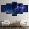 Canvas Painting Earth Planet Space5 Pieces Wall Art Painting Modular Wallpapers Poster Print for Living Room Home Decor