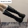 Thick Heel Women Knee High Boots Fashion Slip On Shoes Autumn Winter Laides Concise Knight Long Botas De Mujer