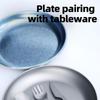 Camping Plate with 3 PCS Suit Integrated Tableware Titanium Plate BBQ Plates Metal Camping Plates