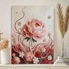 Crystal Pearl Painting 5D DIY Frame Decoration Painting Red Flower Home Wall Decoration Transparent Pearl Gemstone Painting Picture Art Crafts