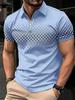Simple Pattern Print Classic Fashion Men's Clothing Men's Short Sleeve T-shirt Striped Print Mens Polo Shirts Street Men's Polo
