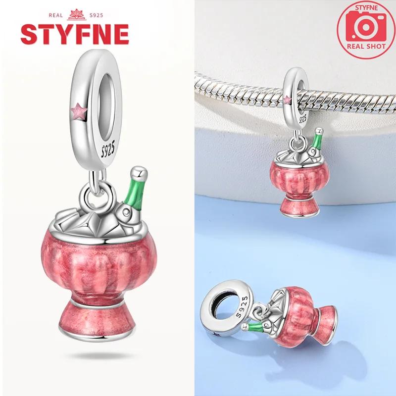 Copperbeverage Cold Beer Champagne Red Wine Charms Beadsoriginal Bracelets Diy Fine Jewelry For Women Gifts