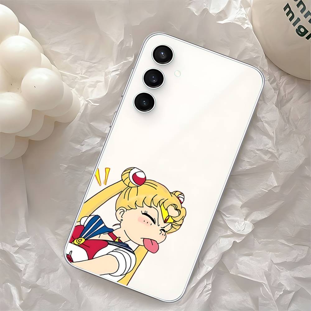 Custodia per Telefono Anime Carina S-Sailor Moon-S per Samsung Galaxy S25 S24 S23 S22 S21 FE Ultra Plus A32 A53 A13 A31 Cover Morbida
