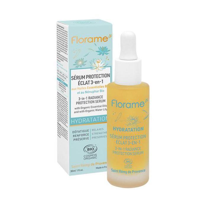 Florame Hydratation Sérum Protection Éclat 3-en-1 Bio 30ml
