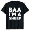 Funny Baa Im A Sheep Graphic Tshirt Unisex Unisexs Fashion Casual Oversized TShirts Unisexs Cotton T Shirt