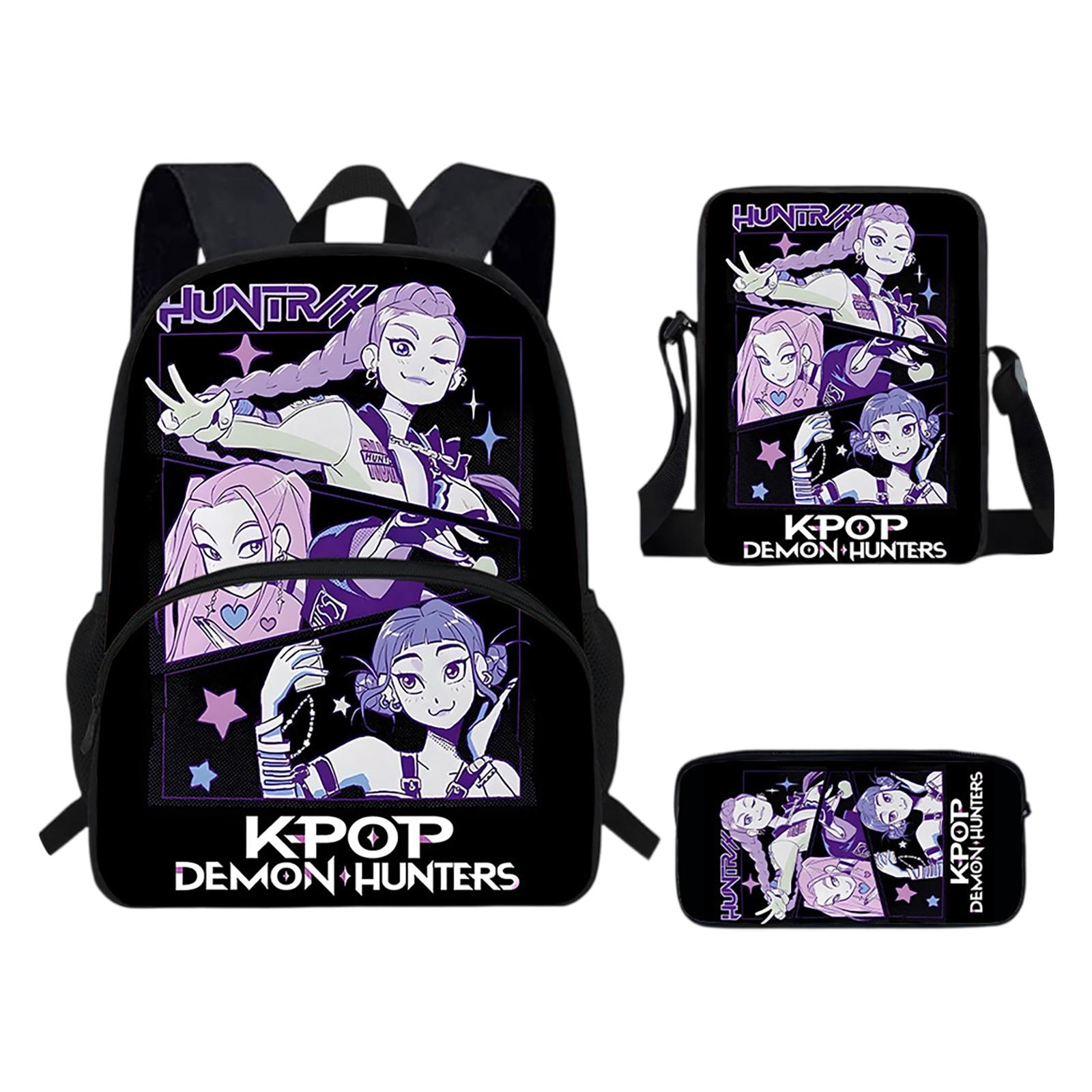 

Рюкзак для девочек Рюкзак для ученика начальной школы Рюкзак с принтом Детская сумка Сумка через плечо Пенал Набор из трех предметов One Size