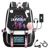 K-pop Demon Hunter Girl Group Backpack with Pompom - School and Campus Edition