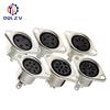 Metal 3 4 5 6 7 8 Pin DIN Female Socket Hulled Panel Mount Chassis Connector Soldering Iron