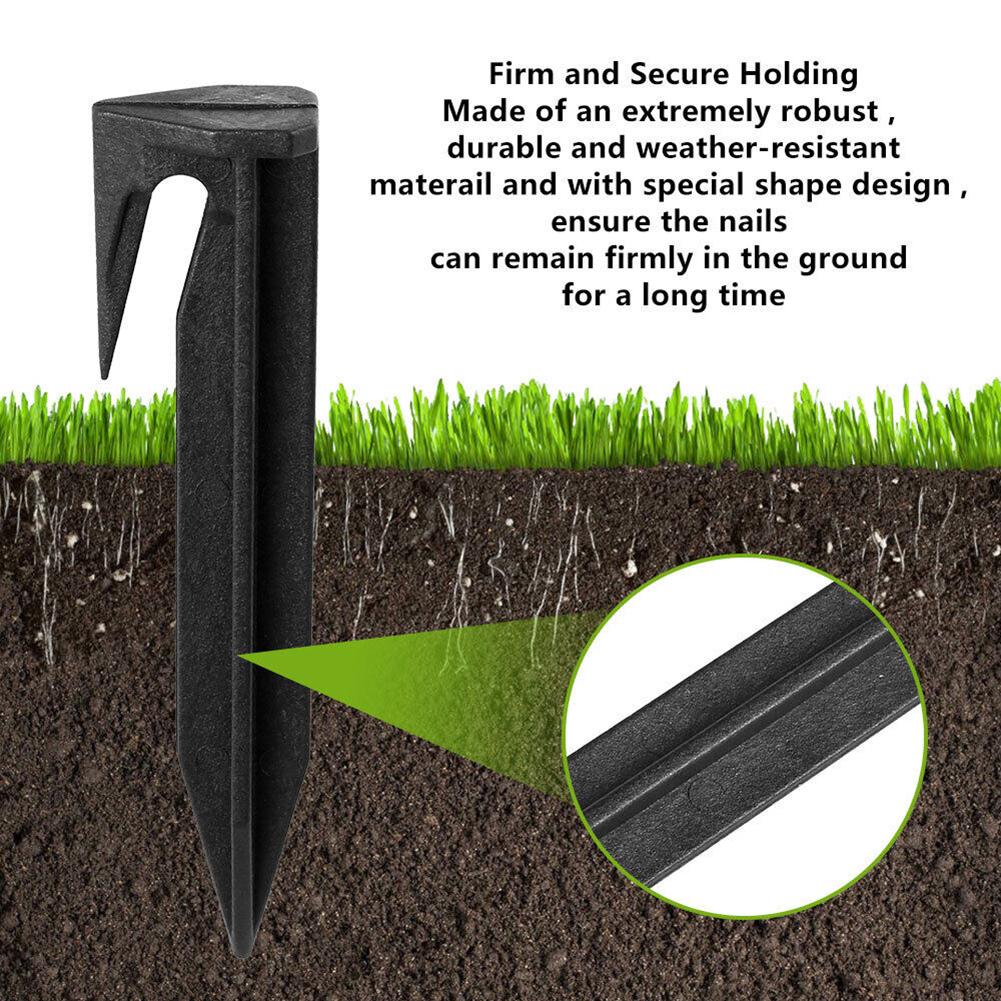 100pcs Lawn Mower Boundary Pegs For Securely Anchoring Robot Mower Cables Lawn Spikes Plastics 8.5 Cm