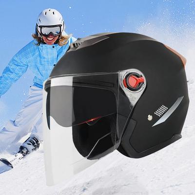 Adult Motorcycle Helmet All Year Use Electric Scooter Helmet with Sun Visor 3/4 Half Open Face Helmet Woman Men Moto Equipment
